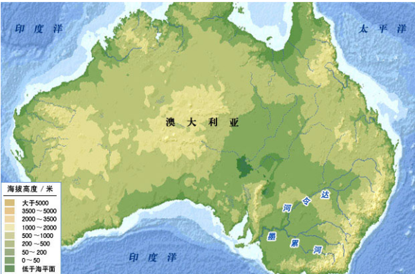 澳大利亚河流分布图片