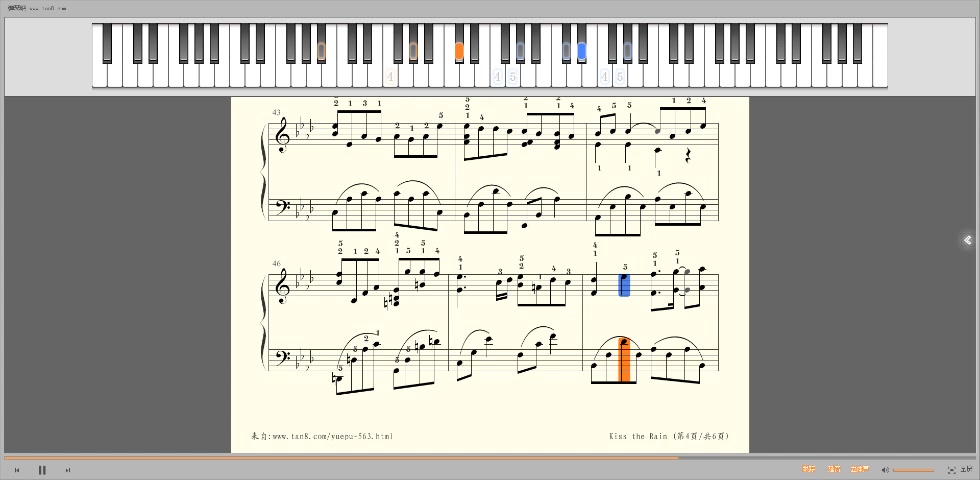 [图]《雨的印记 Kiss the Rain,钢琴谱》带指法,Yiruma.李闰珉_弹吧_钢琴谱_吉他谱_钢琴曲_乐谱_五线谱_高清免费下载_蛐蛐钢琴网