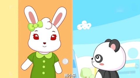 熊小乐找兔小贝玩,进门之前先敲门,得到允许才进门