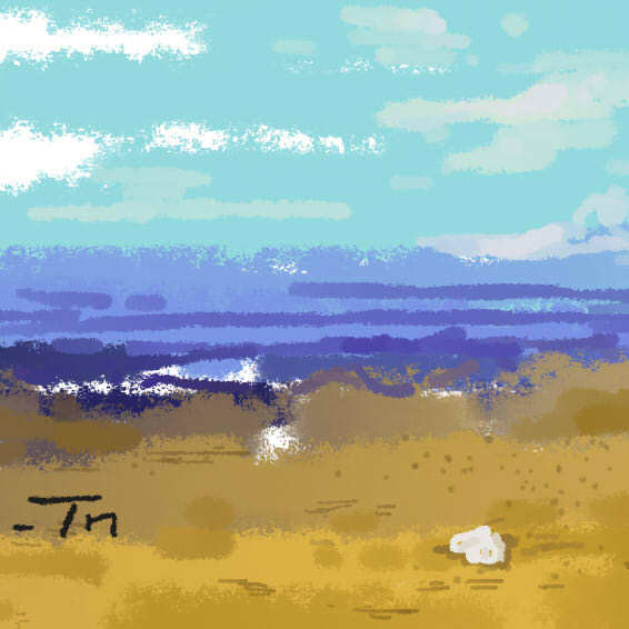 水彩画画沙滩怎么画