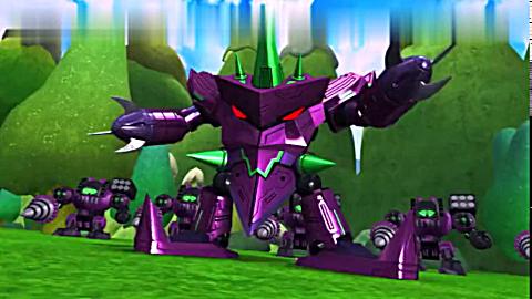 小果战宝升级为爆果神兵,爱果者导弹威力惊人,一招反击带清场