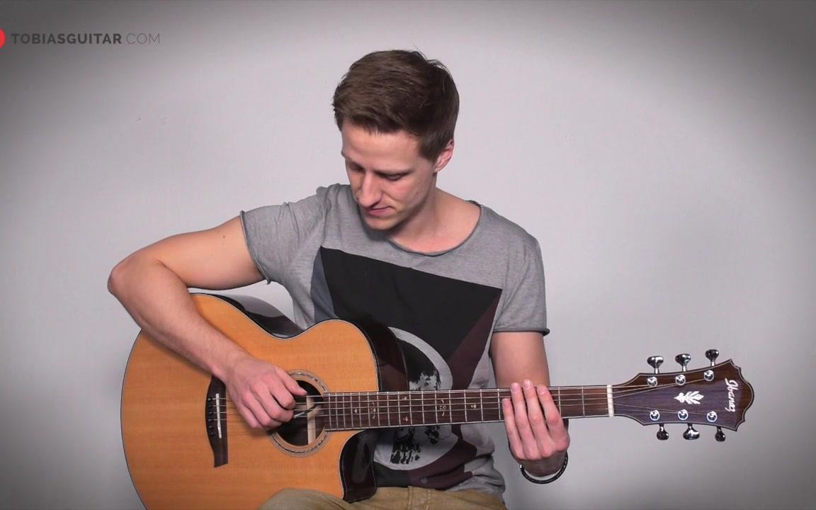 德国现代打击指弹吉他新秀tobias rauscher指弹吉他教程【4】slap.