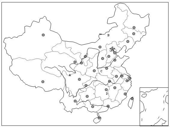 求无字的空白中国地图 要大&清晰有省会的位