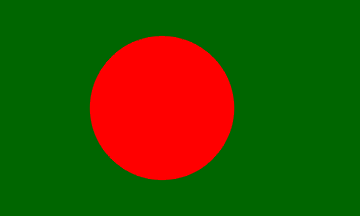 国旗:中间是个红色圆圈背景是绿色哪个国家?