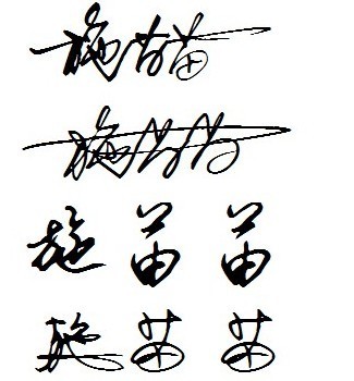 请帮 施苗苗 设计一个 签名 是学院风格的 但不要一字一划的