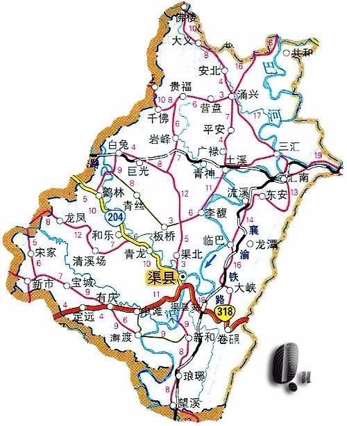 请问经过渠县大竹的是什么河流