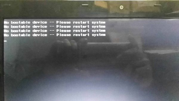 Acer笔记本电脑出现了 no bootable device -- p