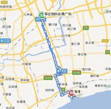 奉贤区莘海专线路线图