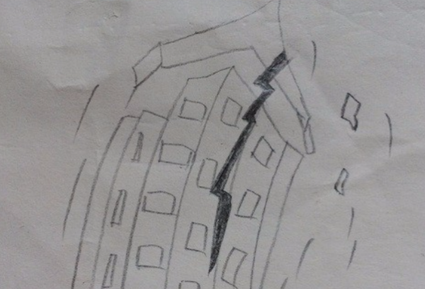 学校地震卡通简笔画地震图片卡通简笔画