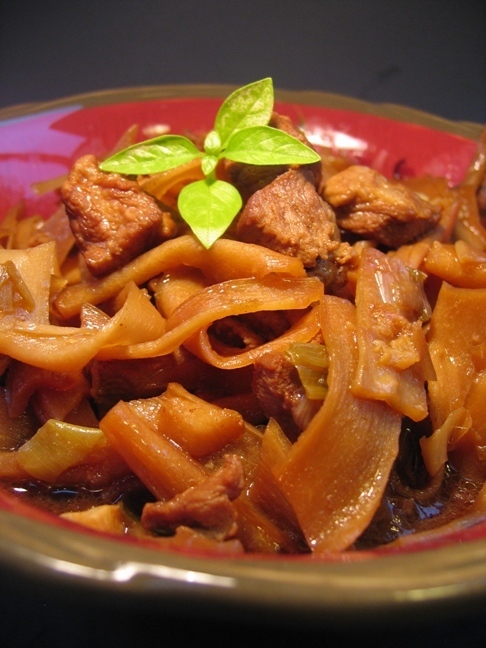 怎样用干葫芦条炖肉?