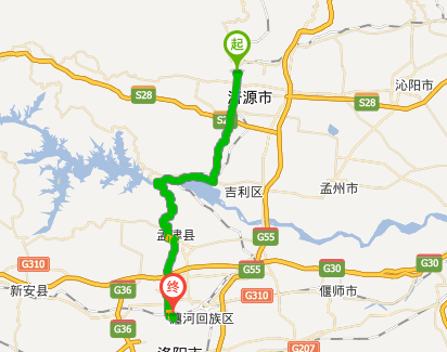 网络亚济源往洛阳的多少公里