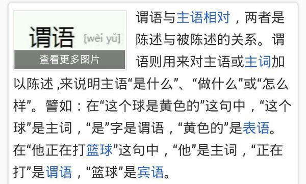 能告诉我语文中的谓语是什么意思吗,要通俗易懂,可以举例子,谢谢