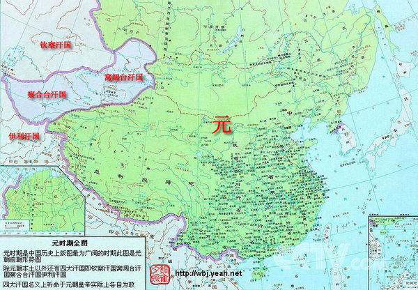 大地存在的最大版图政权,那应该是成吉思汗打下基础,忽必烈建立的大元
