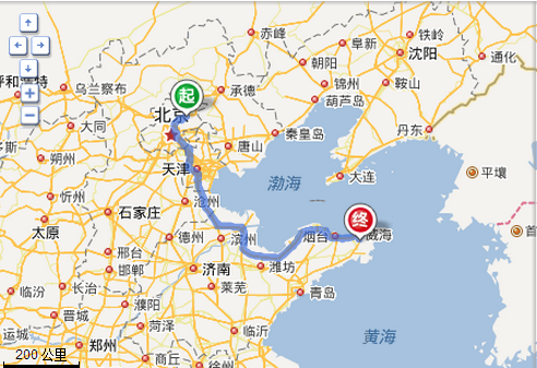 北京密云离威海近还是大连近