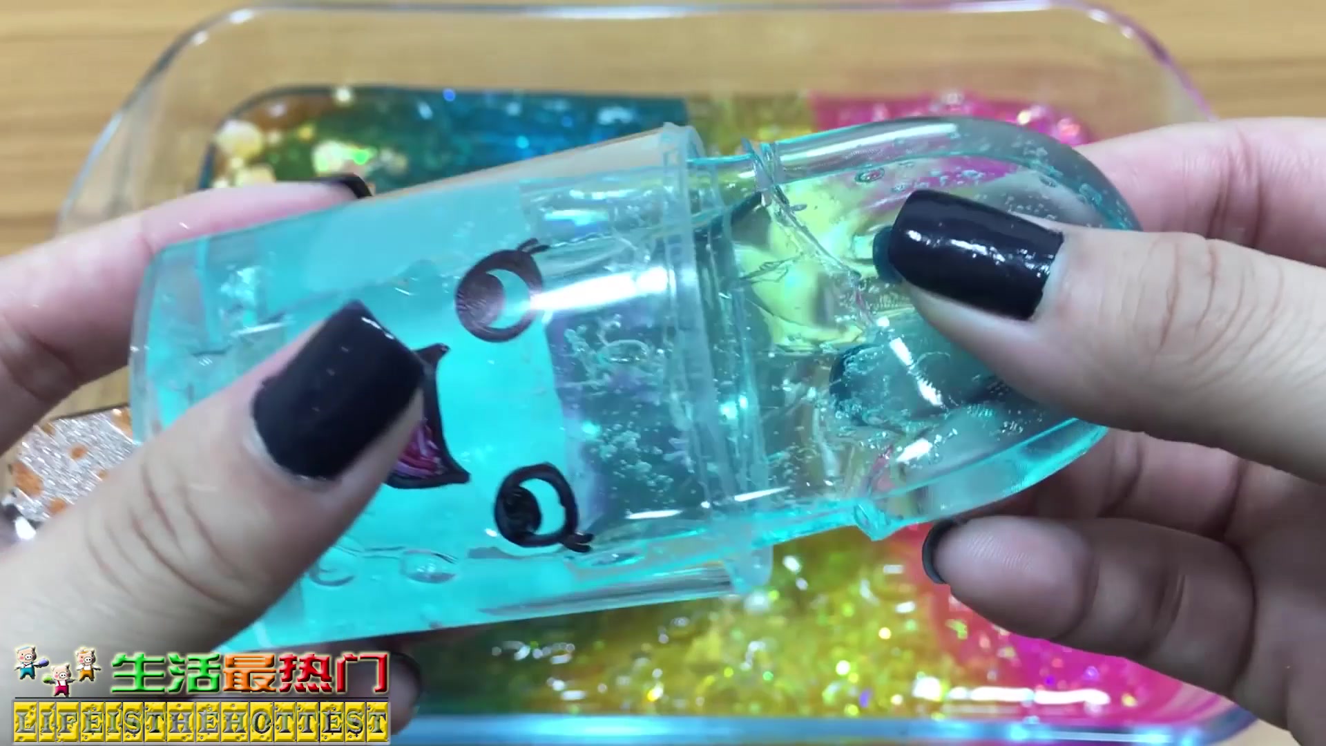 diy 唇膏,口红,果冻凝胶混合透明凝胶制作史莱姆手工减压视频