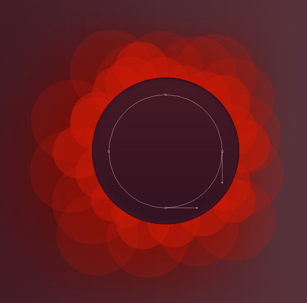 用PS制作非常简洁的红色光斑壁纸