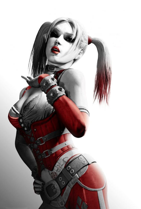 蝙蝠侠阿甘之城哈莉奎恩的概念大图,无水印的