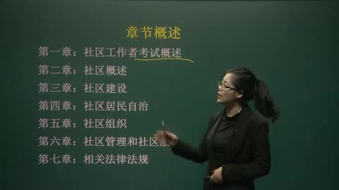 [图]2018年 社区工作者考试《社区综合知识》视频 _第一章 社区工作知识考试概述