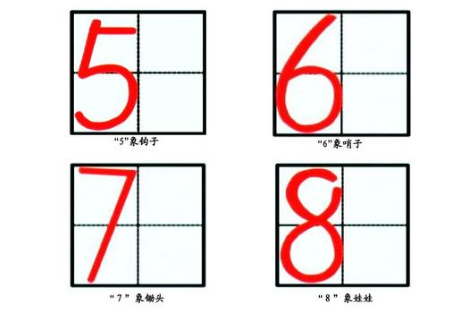 数学5的写法田字格图片