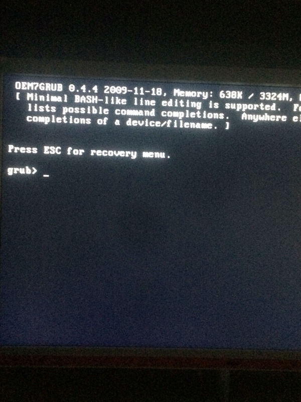 进不了桌面。 只有英文。最后的英文是grub〉