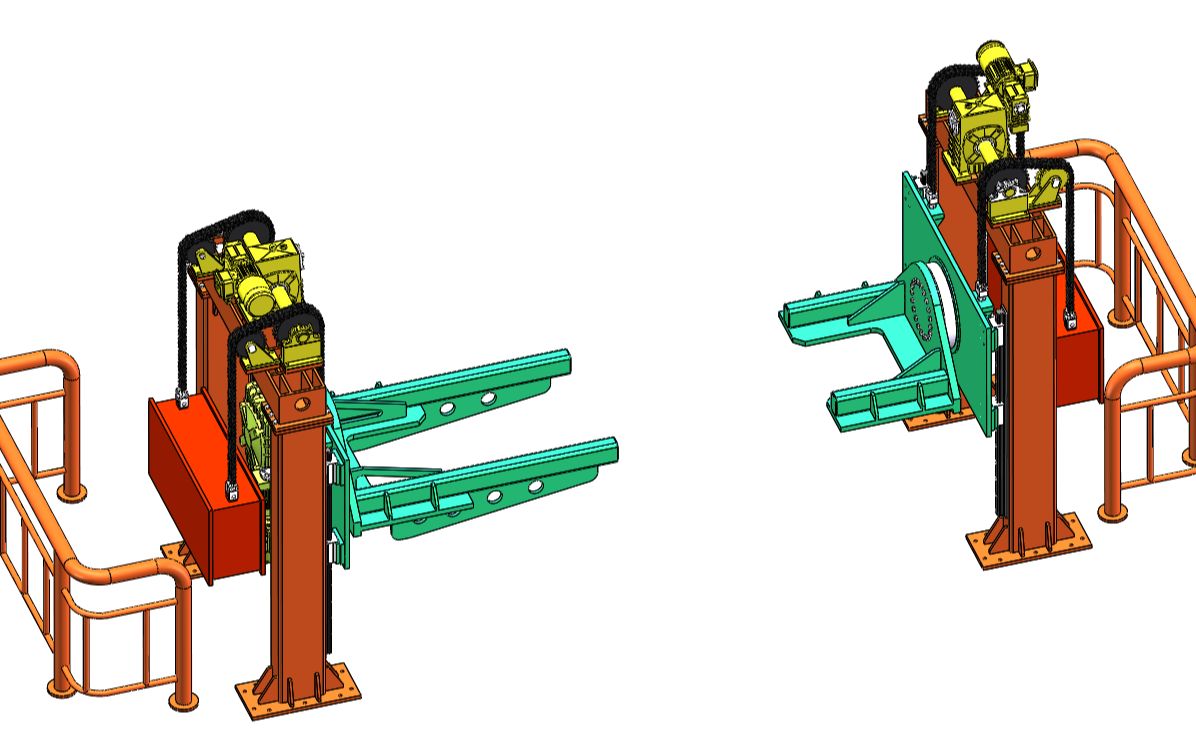 机械设计 机构设计 原理 :重型翻转 提升设备的配重, 链条,减速器选择