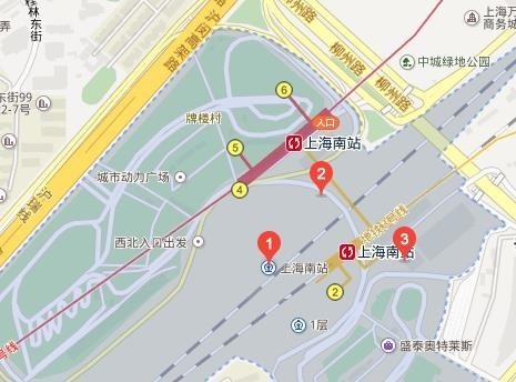 上海南地铁站离上海南火车站有多远