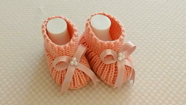 最简单的棒针婴儿鞋图片