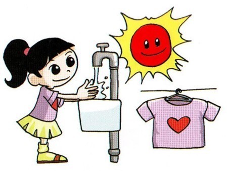 老师让一年级的小学生做一张关于秋季疾病预防