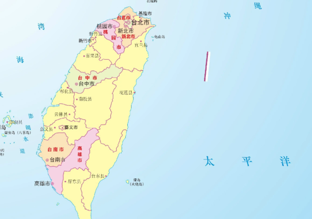 台湾城市分布图片