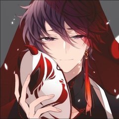求带面具的男生二次元头像,类似这张图.或者咬棒棒糖之类的,好看的