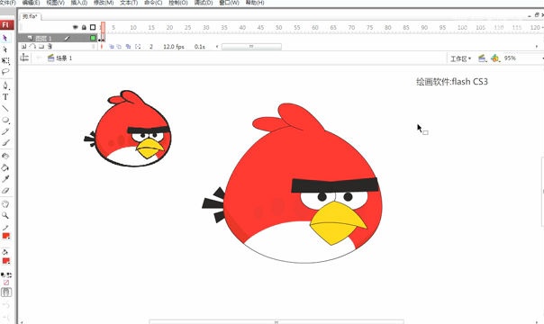 绘画课堂之动物篇, flash绘画游戏愤怒的小鸟之红色小鸟卡通动漫 教程