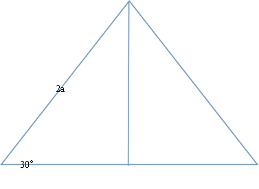 25 sin30=1/2 假如是底边上的高则有:sin底角=1/2,底角=30° 假如是腰