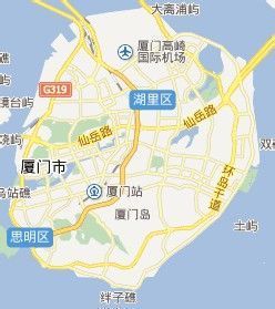 厦门岛内湖里区和思明区怎么分的,求在地图上