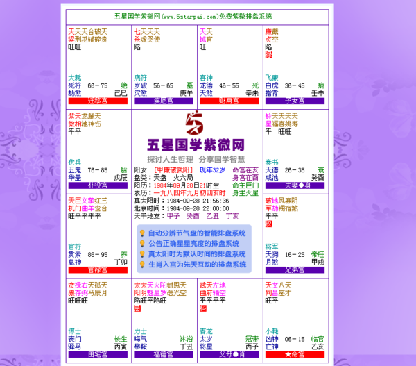 紫微斗数命盘怎么看?