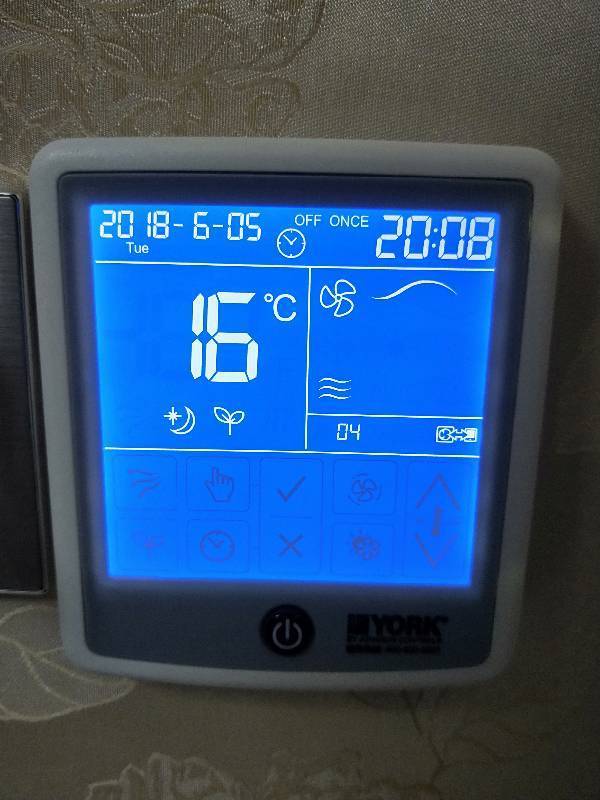 请问约克york中央空调怎么设置室内恒温?