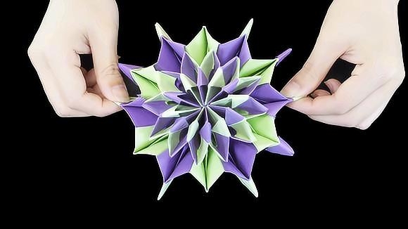 这种可以无限翻转的烟花折纸,很多人见过但不会折,其实非常简单