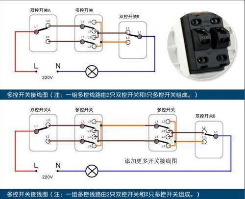 多头吊灯接线安装方法图片