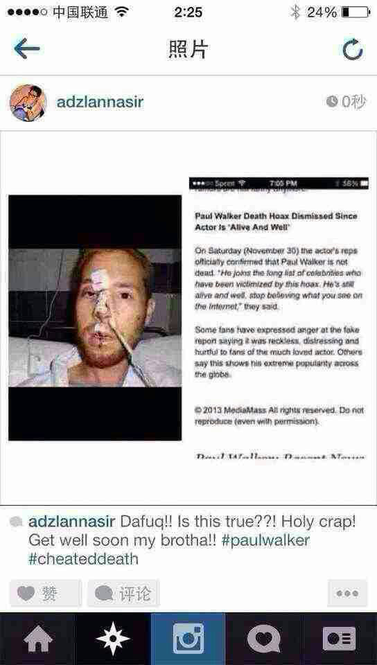 速度与激情男主角到底还活着吗