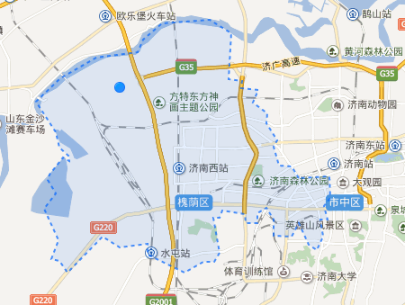 你好,正确的是槐荫区,在济南主城区的西部.