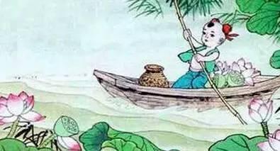 娃撑小艇偷采白莲回不解藏踪迹浮萍一道开这