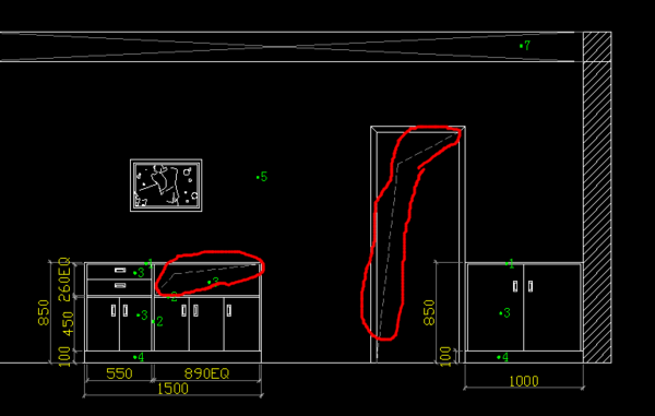 CAD中门里画虚线是什么意思?