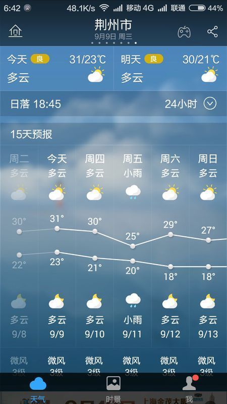 荆州天气