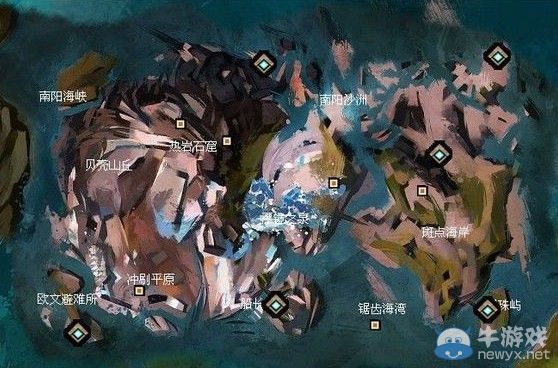 求《激战2》南阳海湾地图资料 南阳海湾探索点