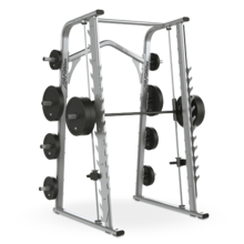 史密斯架深蹲 斜杠的 应该面朝哪边?