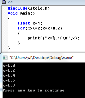 C++6.0中 for怎么循环不到2.0(第一张图中),步长