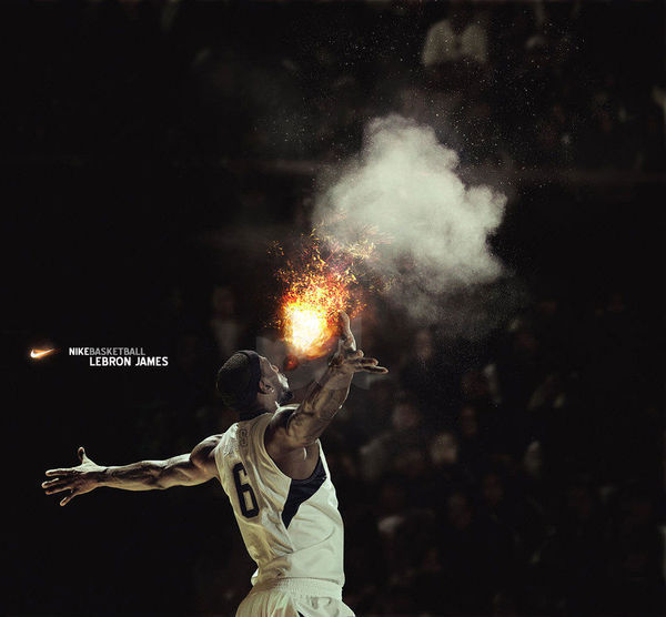 热火勒布朗詹姆斯撒镁粉的图片