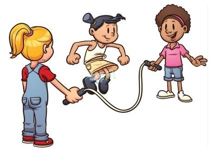 几个小朋友跳绳简笔画