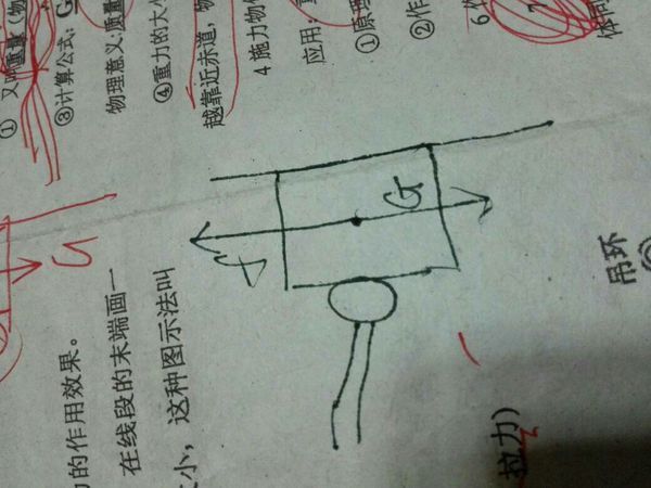 八年级物理画图题 如图所示 一只手把一个木块