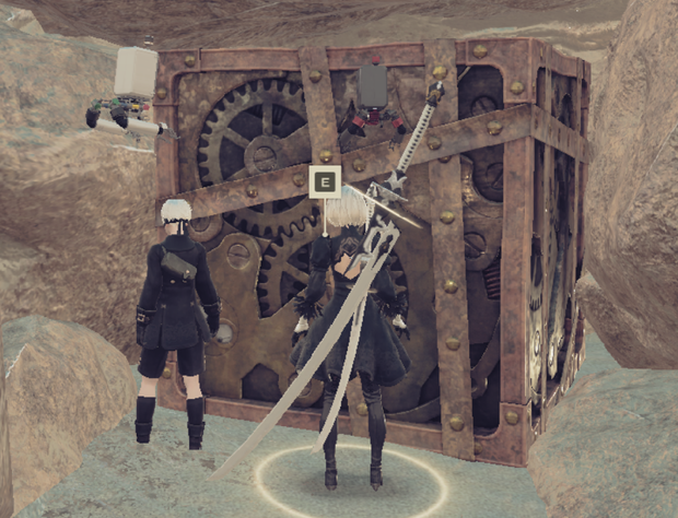 尼尔机械纪元沙之洞窟机械立方体推不动