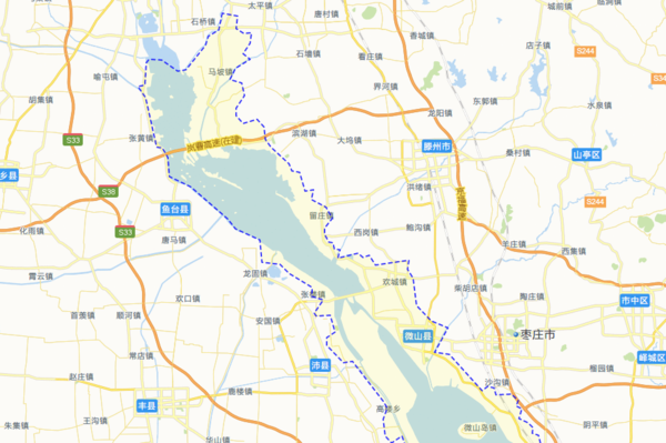 微山县详细地图图片